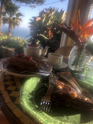 Pecan and chocolate cake   at Moinho Dom Quixote in Colares