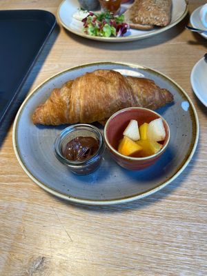Vegan croissant with vegan chocolate cream  at Vienhues Deli in Viersen