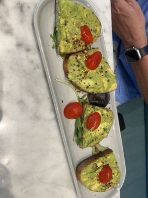Avocado toast  at Spring Cafe Aspen in New York City