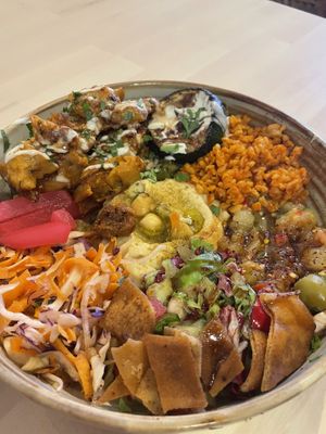 Assiette shawarma végane   at Baladi in Brussels