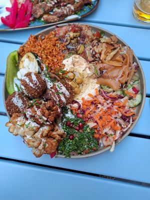 Vegan plate at Baladi in Brussels
