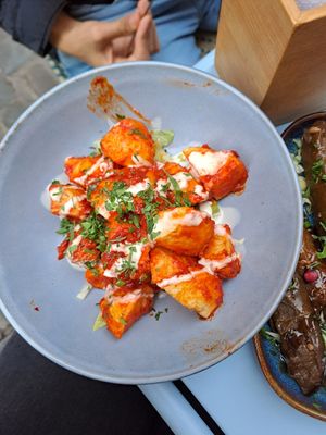 Potatoes in a spicy sauce at Baladi in Brussels