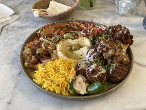 Vegan platter  at Baladi in Brussels