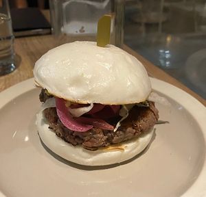 Impossible bao at Little Bao Diner in Hong Kong Island