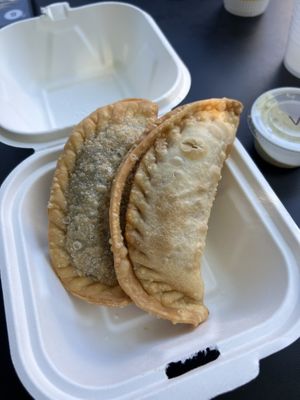 Vegan empanadas   at Cousins Cuban Cafe in Black Mountain