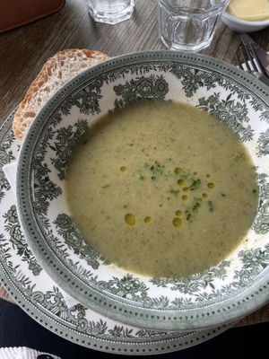 Soup of the Day - today was a broccoli soup  at Ashmolean Rooftop Restaurant in Oxford