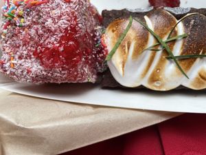 Aztec cake and lamington  at Pandy in Northcote