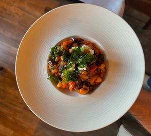 Vesuvio pasta cherry tomatoes and basil  at The Fork & Cork in Rabat