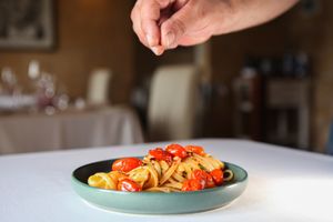 Linguine chilies  at The Fork & Cork in Rabat