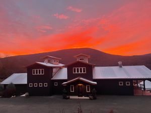 Another gorgeous morning sunrise over Hi Tor at Hollerhorn Distilling in Naples