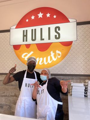 Staff members  at Hulis Donuts in Cape Town