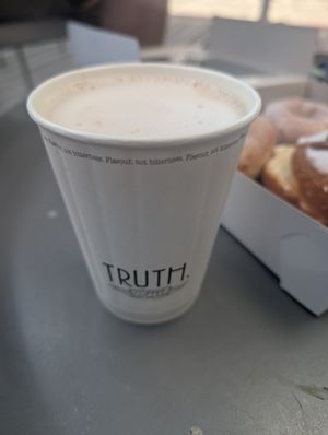 Chai latte at Hulis Donuts in Cape Town