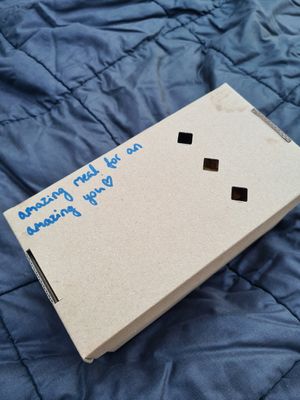 The meal comes with a little note... at Eden Jaxx - Købmagergade in Copenhagen