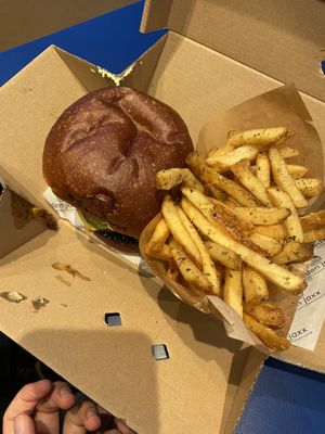  Burger and fries at Eden Jaxx - Købmagergade in Copenhagen