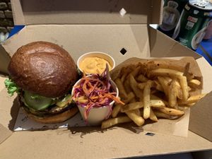 Portobello mushroom burger at Eden Jaxx - Købmagergade in Copenhagen