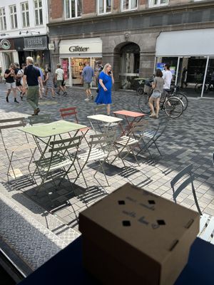 Greta people watching   at Eden Jaxx - Købmagergade in Copenhagen