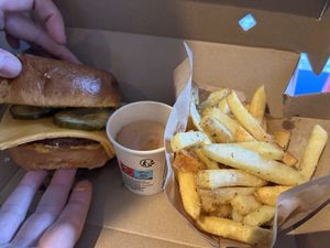 Smash burger  at Eden Jaxx - Købmagergade in Copenhagen