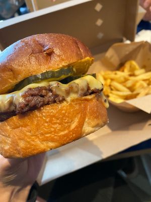 Smash burger at Eden Jaxx - Købmagergade in Copenhagen