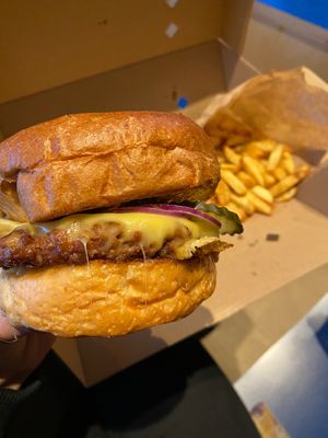 Smash burger at Eden Jaxx - Købmagergade in Copenhagen