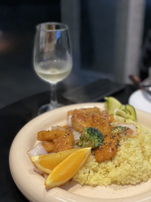 Orange chicken  at Monk's Deli in Seoul