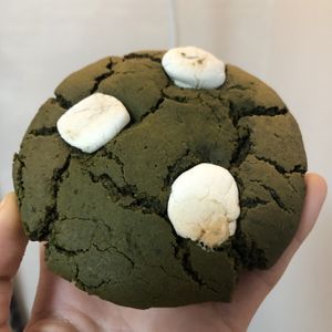 green tea marshmallow cookie   at Monk's Deli in Seoul