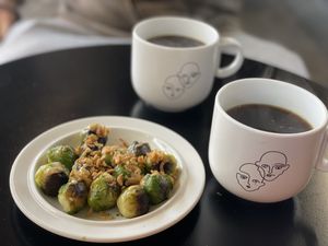 Brussels Sprouts with Tomyan mayonnaise   at Monk's Deli in Seoul