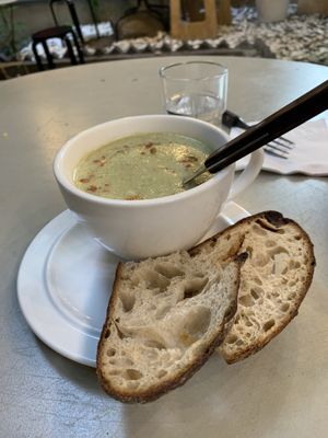 Soup of the day  at Monk's Deli in Seoul