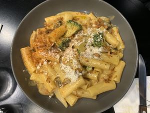 Forget everything and get yourself this pasta  at Monk's Deli in Seoul