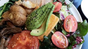 Big Brunch Plate - close-up: Justegg and avocado at Monk's Deli in Seoul