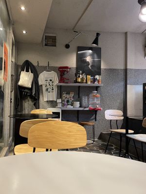 seating area  at Monk's Deli in Seoul