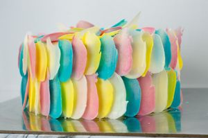 Feather cake at Belijoy in Geelong