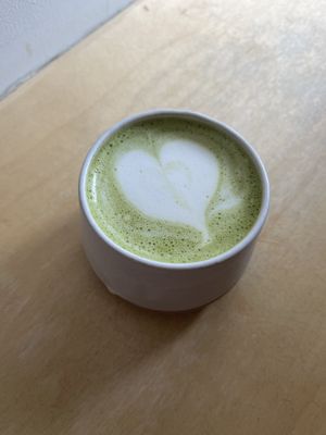 Matcha Latte with oat milk  at Birch in Isle Of Skye