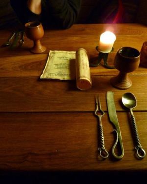 The begin of a delicious dinner at Zauberkessel - Mittelalterschänke in Walsrode