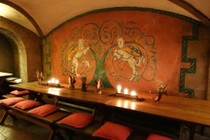 Lange Tafel im Gastraum at Zauberkessel - Mittelalterschänke in Walsrode