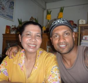 Pi Lek, the lovely owner! at Jay Tamachad in Koh Samui