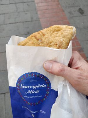 Pancake with sugar at Scovergi Mica in Bucharest