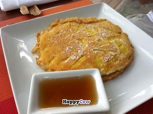 Special order vegan pancake w pineapple at Amala at Prana in Koh Samui