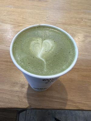 Matcha Latte with oat milk   at Dollop Coffee - Streeter in Chicago