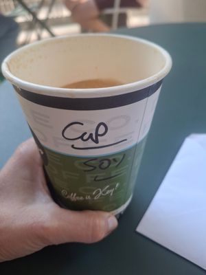 Delicious coffee at Dollop Coffee - Streeter in Chicago