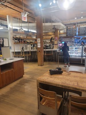 They have swings for seating! at Molly's Cupcakes in Chicago