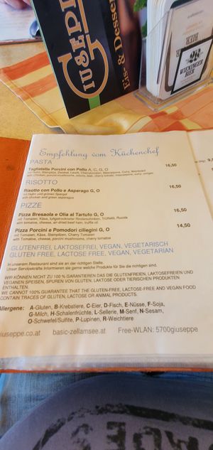  at Pizzeria Giuseppe in Zell Am See