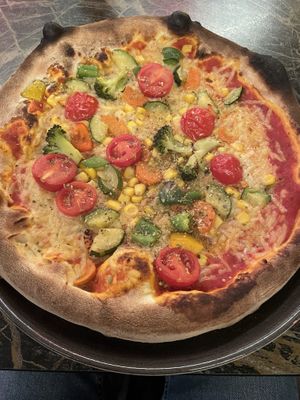 Great vegan pizza. Veggie options, with vegan cheese.  at Pizzeria Giuseppe in Zell Am See