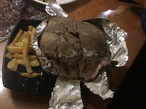 Double Veggie Burger at Zamin in Tehran