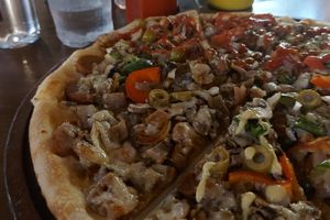 Special pizza 🍕 at Zamin in Tehran