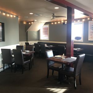 Front dining room seating at Blue Sage Vegetarian Grille in Southampton