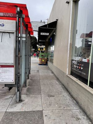Bus station close by at Mainland Market Co in San Francisco