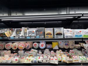 Vegan cheeses at Mainland Market Co in San Francisco