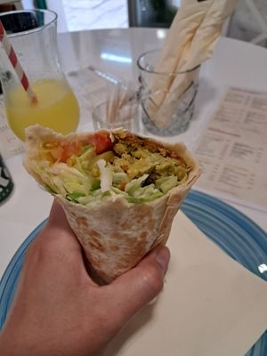 Falafel wrap at None Tonka in Omis