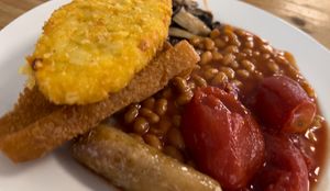 6 items vegan breakfast  at Billy Jeans in Holywell