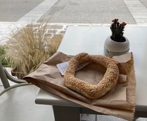 Bagel at Sitári in Naxos